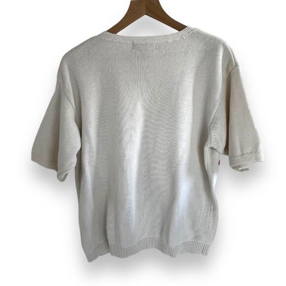 Vintage-Embroidered-Cottagecore-Twee-Flower-Sweater-Cardigan-Women's-Size 14/16 - Picture 2 of 10